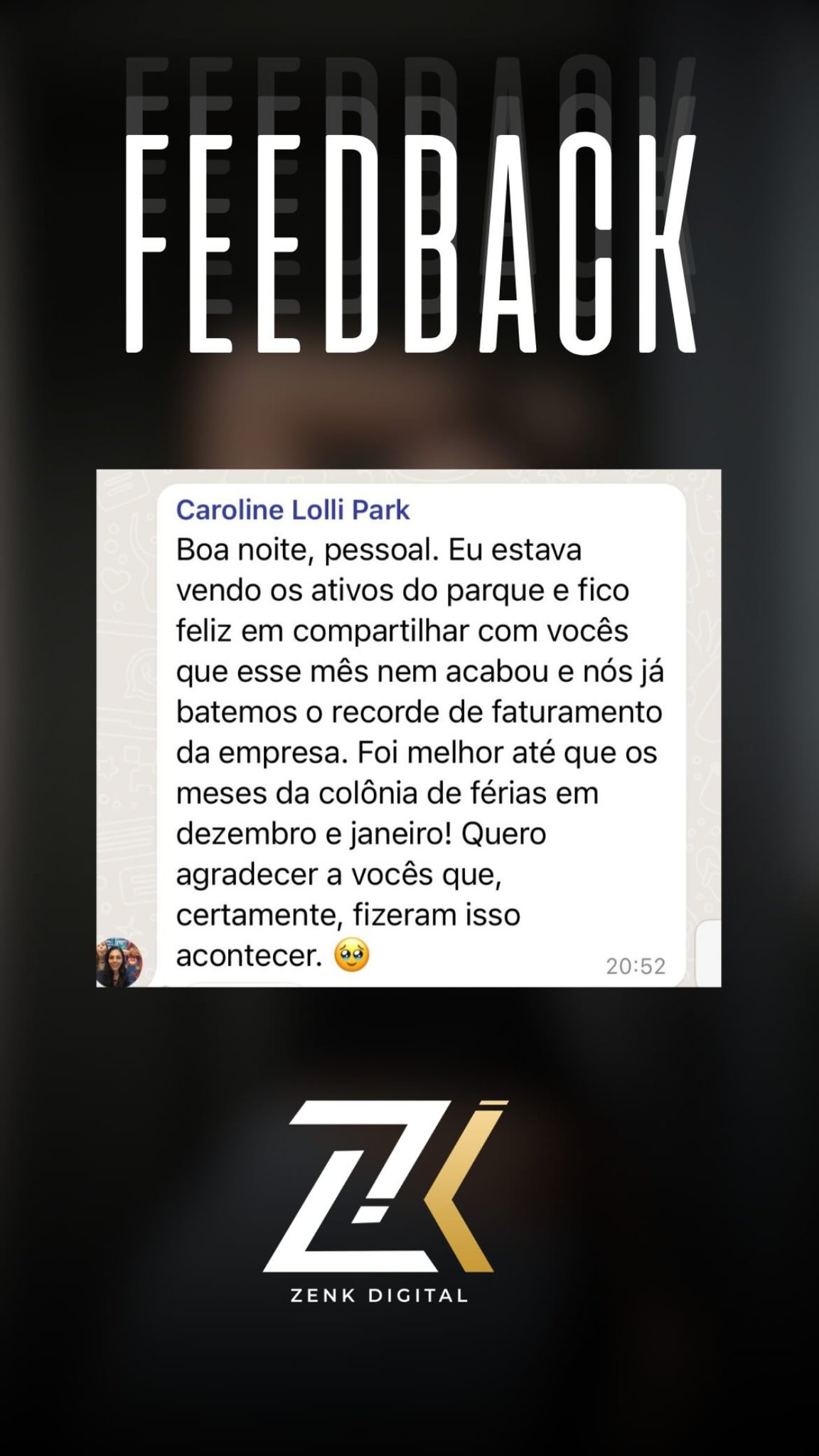 Depoimento Lollipark sobre recorde de faturamento